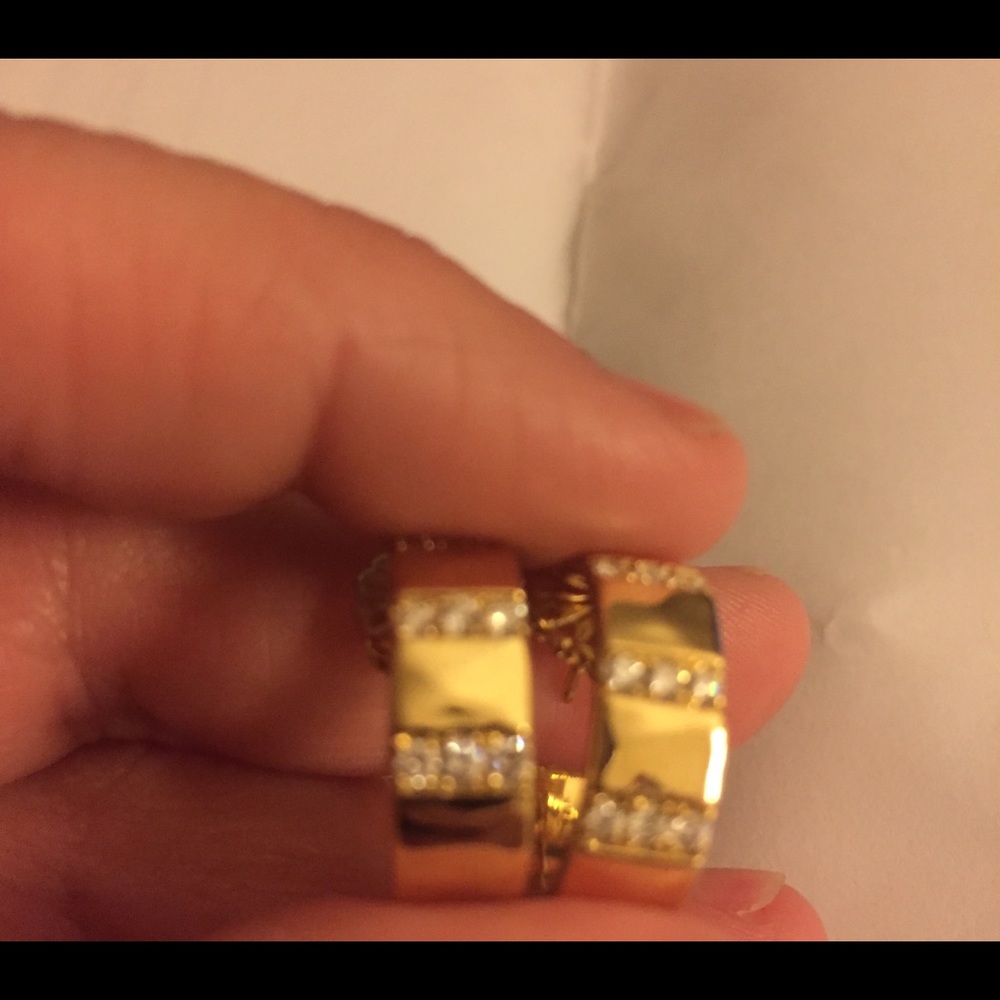 18k Ippolita Wide Hoops with Diamonds.36ctw